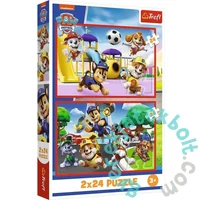 Trefl 2 x 24 db-os puzzle - Mancs őrjárat - Egy vidám nap (34434)