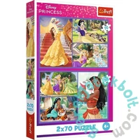 Trefl 2 x 70 db-os puzzle - Disney Princess (34440)
