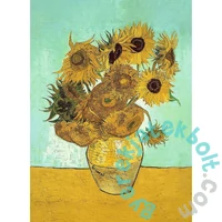 Trefl 200 db-os Wooden Contour Fa Puzzle - Van Gogh - Napraforgók (20249)