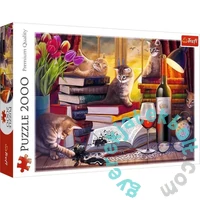 Trefl 2000 db-os puzzle - Egy este a cicákkal (27126)