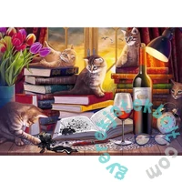 Trefl 2000 db-os puzzle - Egy este a cicákkal (27126)