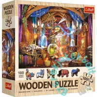 Trefl 1000 db-os Wooden Puzzle - A varázsló szobája (20210)