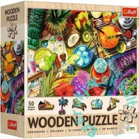 Trefl 501 db-os Wooden puzzle - Színes koktélok (20215)