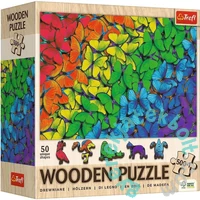 Trefl 501 db-os Wooden puzzle - Szivárvány pillangók (20217)