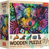Trefl 501 db-os Wooden puzzle - Színes kiskutya (20218)