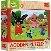 Trefl 24 db-os Wooden Contour Fa Puzzle - Bing (20261)