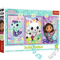 Trefl 3 x 50 db-os puzzle - Gabi babaháza - Gabi és a cicák (34876)