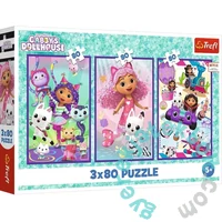 Trefl 3 x 80 db-os puzzle - Gabi babaháza - Színes kalandok (34882)