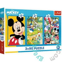 Trefl 3 x 80 db-os puzzle - Mickey egér és barátai (34887)