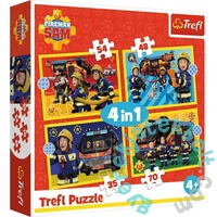 Trefl 4 az 1-ben puzzle (35,48,54,70 db-os) - Sam, a tűzoltó (34348)