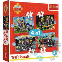 Trefl 4 az 1-ben puzzle (12,15,20,24 db-os) - Sam, a tűzoltó (34632)