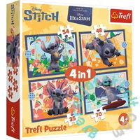 Trefl 4 az 1-ben puzzle (35,48,54,70 db-os) - Lilo és Stitch - Hawaii nyaralás (34666)