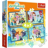 Trefl 4 az 1-ben puzzle (35,48,54,70 db-os) - Zootropolis 2 (34677)
