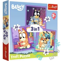 Trefl 3 az 1-ben puzzle (20,36,50 db-os) - Bluey (34895)