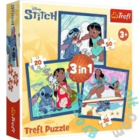 Trefl 3 az 1-ben puzzle (20,36,50 db-os) - Lilo és Stitch (34896)