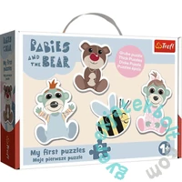 Trefl Baby Puzzle táskában - Első puzzle - Barátságos baba macik (36139)
