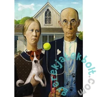 Trefl 500 db-os puzzle - Amerikai gótika - Kutyás verzió (37526)
