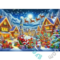 Wooden City 1010 db-os fa puzzle - A Mikulás örömteli utazása (NB0802-XL)