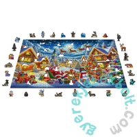 Wooden City 1010 db-os fa puzzle - A Mikulás örömteli utazása (NB0802-XL)