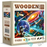 Wooden City 1010 db-os fa puzzle - A világűr felfedezése (NB0800-XL)