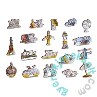 Wooden City 1010 db-os fa puzzle - Antik térkép (NB1010-0102-XL)