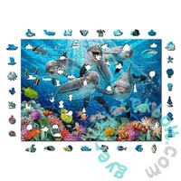 Wooden City 1010 db-os fa puzzle - Boldog delfinek (NB1010-0104-XL); Wooden City 1010 db-os fa puzzle - Boldog delfinek (NB1010-0104-XL); Wooden City 1010 db-os fa puzzle - Boldog delfinek (NB1010-0104-XL)