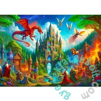 Wooden City 1010 db-os fa puzzle - Fantázia kastély (NB0811-XL)