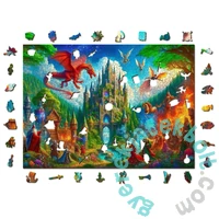 Wooden City 1010 db-os fa puzzle - Fantázia kastély (NB0811-XL)