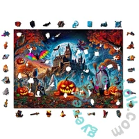 Wooden City 1010 db-os fa puzzle - Halloween-i kastély (NB0814-XL)