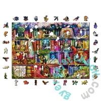 Wooden City 1010 db-os fa puzzle - Kincskereső könyvespolc (NB1010-0131-XL)