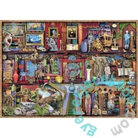 Wooden City 1010 db-os fa puzzle - Múzeumi könyvespolc (NB1010-0136-XL)