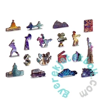 Wooden City 1010 db-os fa puzzle - New York éjjel (NB1010-0026-XL)