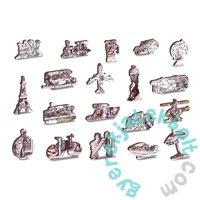 Wooden City 505 db-os fa puzzle - A felfedezések korának térképe (NB505-0101-L)