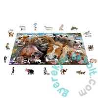 Wooden City 505 db-os fa puzzle - Lovak szelfi (NB505-0015-L)