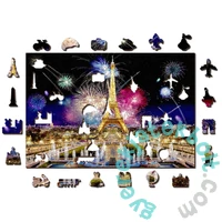 Wooden City 505 db-os fa puzzle - Párizs éjszaka (NB505-0019-L)