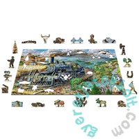 Wooden City 505 db-os fa puzzle - Vasút (NB505-0055-L)
