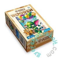 Wooden City 40 db-os fa puzzle - A repülő elefánt kalandjai (CH99002-MV)