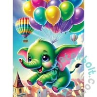 Wooden City 40 db-os fa puzzle - A repülő elefánt kalandjai (CH99002-MV)