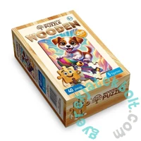 Wooden City 40 db-os fa puzzle - Gördeszkás kutyus (CH99003-MV)