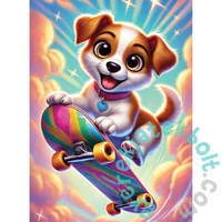 Wooden City 40 db-os fa puzzle - Gördeszkás kutyus (CH99003-MV)