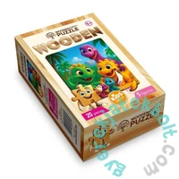 Wooden City 20 db-os fa puzzle - Dínó pajtik (CH99054-SV)