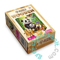 Wooden City 20 db-os fa puzzle - Pandák és pillangók (CH99057-SV)