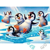 Wooden City 40 db-os fa puzzle - Boldog pingvinek (CH99126-MH)