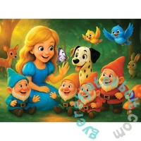 Wooden City 40 db-os fa puzzle - A hercegnő és a törpék (CH99128-MH)