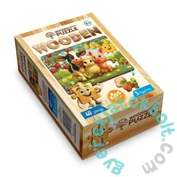 Wooden City 40 db-os fa puzzle - Állatok a farmon (CH99129-MH)