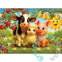 Wooden City 40 db-os fa puzzle - Állatok a farmon (CH99129-MH)