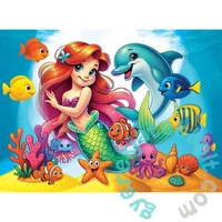 Wooden City 40 db-os fa puzzle - Sellő és delfin (CH99131-MH)