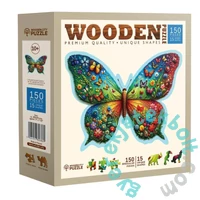 Wooden City 150 db-os fa puzzle - Színes pillangó (HE0202-M)