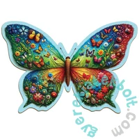 Wooden City 150 db-os fa puzzle - Színes pillangó (HE0202-M)