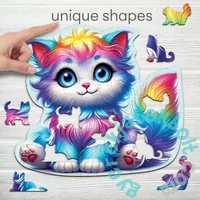 Wooden City 75 db-os fa puzzle - Fantázia cica (HE0206-M)